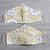 2 Double Layer Pale Yellow Print Cotton Face Masks 'Sunny Charm'