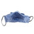 Blue Cotton Chambray 3-Layer Ear Loop Cat Face Mask 'Chambray Kitty Cat'