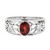 Garnet solitaire ring 'Lace Tiara'