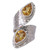 Sterling Silver Wrap Ring with Citrine Gemstone Jewelry 'Golden'