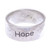 Inspirational Sterling Silver Band Ring 'Spirit of Hope'
