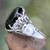 Handcrafted Sterling Silver and Onyx Ring 'Night Shadow'