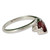 Artisan Crafted Garnet and Silver Ring 'Rose of Love'