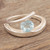 Sterling Silver Solitaire Blue Topaz Ring 'Dazzling Love'