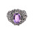 Men's Amethyst and Sterling Silver Ring 'Beloved Barong'