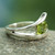 Artisan Crafted Solitaire Peridot Ring from India 'Dazzling Love'