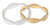 Artisan Crafted Sterling Silver and Vermeil Band Ring Pair 'Soul Mates'