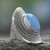 Sterling Silver Jewelry Chalcedony Ring from India 'Jaipur Skies'