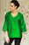 Embellished Silk Tunic Blouse from India 'Grand Emerald'