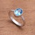 Blue Topaz and Sterling Silver Ring Crafted in Bali 'True Emotion'