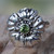 Handcrafted Balinese Peridot Flower Ring 'Hibiscus'