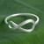 Women's Brushed Sterling Silver Infinity Symbol Ring 'Into Infinity'