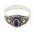 Sterling Silver and Gold Cocktail Ring with Amethyst 'Mystic Trio'