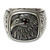 Eagle Theme Handcrafted Sterling Silver and Garnet Ring 'Java Eagle'