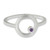 Amethyst Thailand Handcrafted Sterling Silver Ring 'Gazing at the Moon'