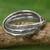 Set of 3 Interlinked Hill Tribe Silver Rings 'Three Karen Rivers'