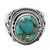 Sterling Silver Fair Trade Ring with Composite Turquoise 'Golden Greeting'