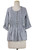 Artisan Crafted 100 Cotton Blouse in Grey and White 'Dancing Bubbles in Grey'