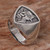 Hand Made Sterling Silver Skull Signet Ring from Indonesia 'Dapper Skull'