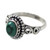 Artisan Designed Sterling Silver and Malachite Cocktail Ring 'Hypnotic Forest'