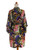 Multicolored Floral Rayon Robe in Rosewood from Indonesia 'Jungle Groove'
