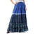 Tie-Dyed Cotton Skirt in Royal Blue and Black Thailand 'Boho Batik in Royal Blue'