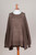 Soft Knit Bohemian Style Brown Drape Sweater from Peru 'Desert Breeze'