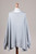 Soft Knit Bohemian Style Grey Drape Sweater from Peru 'Mountain Breeze'