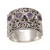 Amethyst and Sterling Silver Multi-Stone Ring from Bali 'Lucky Four'