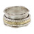 Handcrafted Sterling Silver and Brass Indian Spinner Ring 'Spinning Grace'