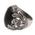 Hand Crafted Floral Sterling Silver Onyx Cocktail Ring 'Night Bloom'