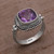 Amethyst and Sterling Silver Ring Cocktail Ring from Bali 'Purple Elegance'