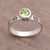 Peridot and Sterling Silver Single Stone Ring from Bali 'Paws for Celebration'