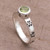 Peridot and Sterling Silver Single Stone Ring from Bali 'Paws for Celebration'