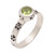 Peridot and Sterling Silver Single Stone Ring from Bali 'Paws for Celebration'