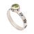 Peridot and Sterling Silver Single Stone Ring from Bali 'Paws for Celebration'