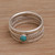 Handmade 925 Sterling Silver Turquoise Stacking Ring 'Alignment'