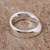 High-Polish Sterling Silver Band Ring from Taxco Mexico 'Meditation and Balance'