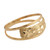 Star Motif 10k Gold Band Ring from Brazil 'Starry Glisten'