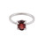 Handmade Garnet 925 Sterling Silver Solitaire Ring 'Glamorous Red'