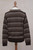 Men's Brown Striped 100 Alpaca Pullover Sweater 'Seismic'