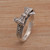 Balinese Handmade 925 Sterling Silver Bow Cocktail Ring 'Celuk Bow'