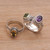 Multi-Gemstone Sterling Silver Stacking Rings Set of 3 'Perfect Prism'