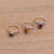 Multi-Gemstone Sterling Silver Stacking Rings Set of 3 'Perfect Prism'