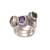 Multi-Gemstone Sterling Silver Stacking Rings Set of 3 'Perfect Prism'