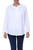 100 Cotton Long-Sleeved White Tunic 'Brocade Shadow'