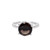 Rhodium Plated Smoky Quartz Solitaire Ring from India 'Elegant Dazzle'