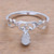 Spiral Motif Moonstone Band Ring from Bali 'Lovely Vines'