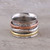 Sterling Silver Copper Brass Meditation Spinner Ring 'Trio Treasure'