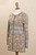 Nature-Themed 100 Baby Alpaca Cardigan in Tan from Peru 'Romantic Nature in Tan'